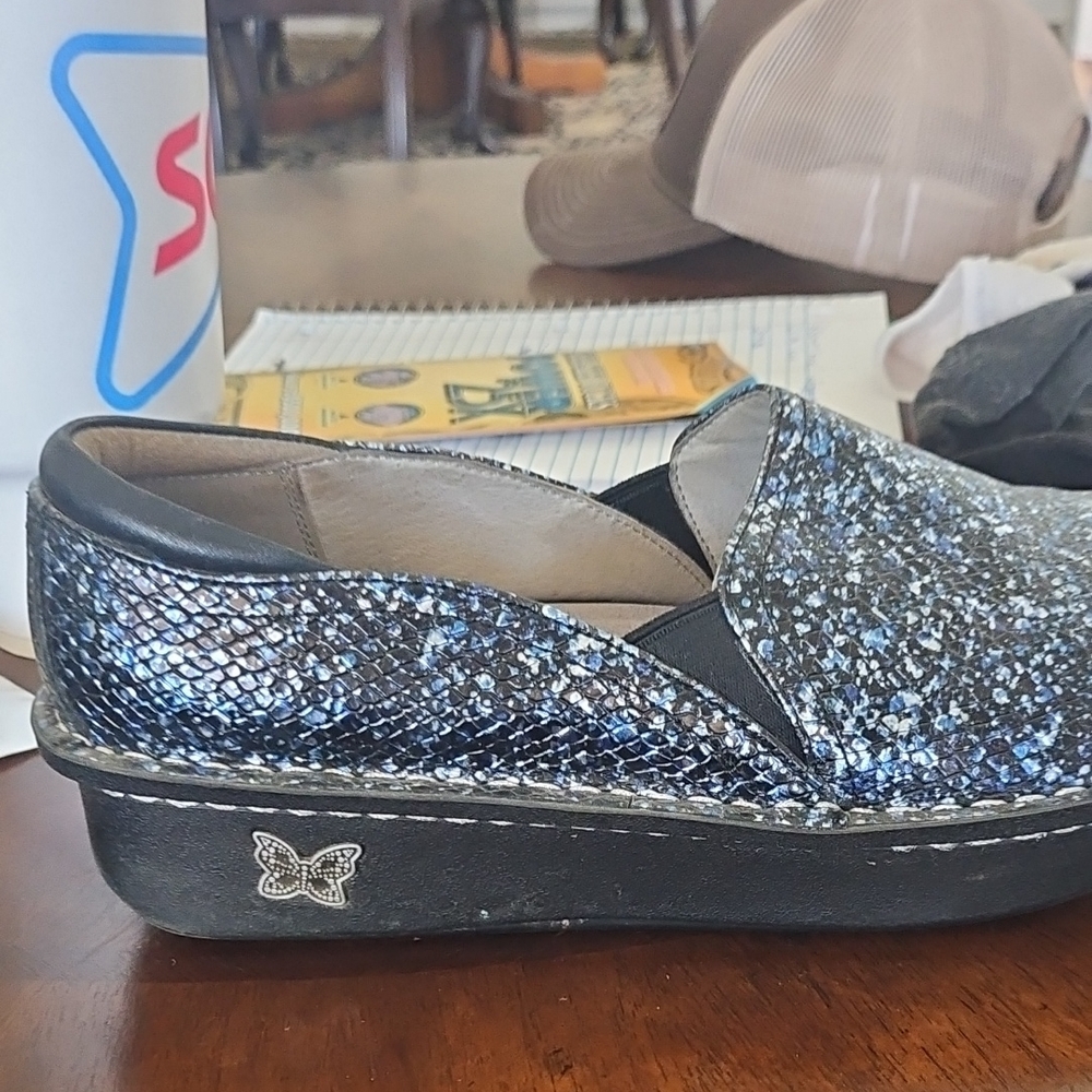 Alegria Women's Blue Slip-On Shoes